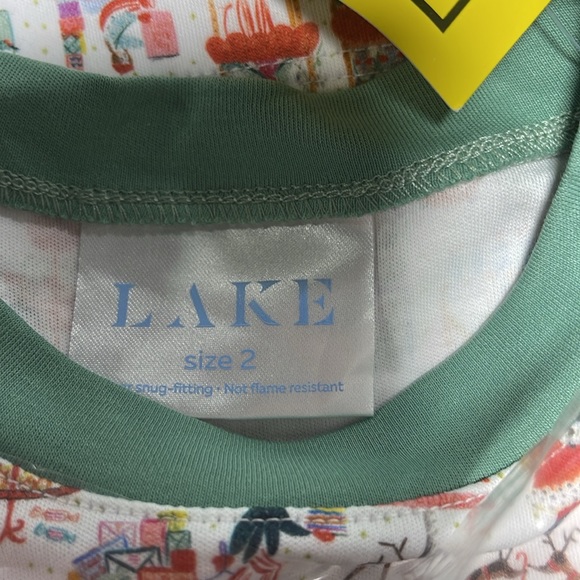 LAKE LONG-LONG SET PAJAMA NORTH POLE RED ON WHITE - 5 - Picture 6 of 8